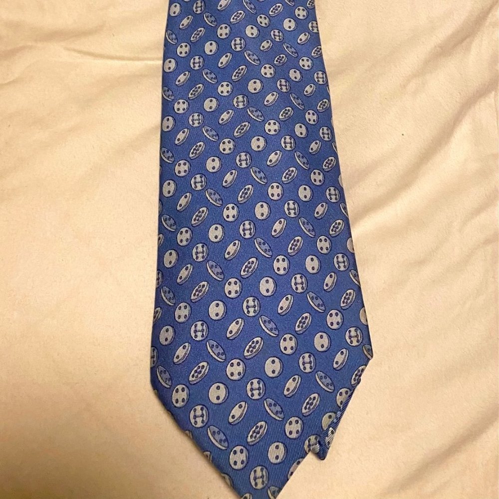Hermès Blue Silk Tie